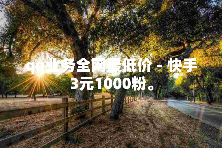 qq业务全网最低价 - 快手3元1000粉。
