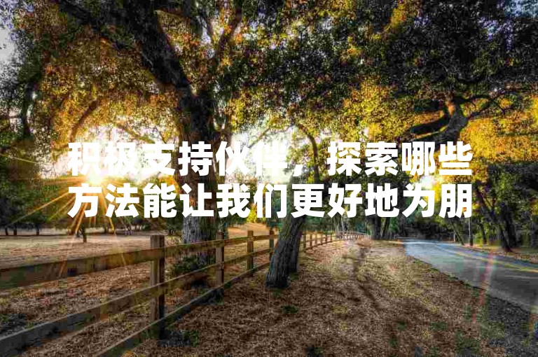 积极支持伙伴，探索哪些方法能让我们更好地为朋友提供帮助。