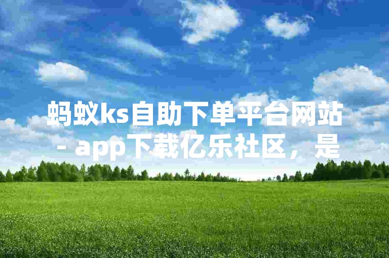 蚂蚁ks自助下单平台网站 - app下载亿乐社区，是一个提供便捷服务的网络平台。