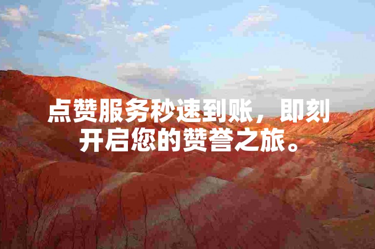 点赞服务秒速到账，即刻开启您的赞誉之旅。