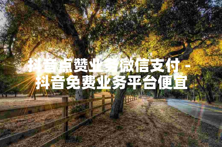 抖音点赞业务微信支付 - 抖音免费业务平台便宜
