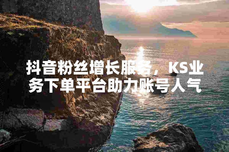 抖音粉丝增长服务，KS业务下单平台助力账号人气飙升。