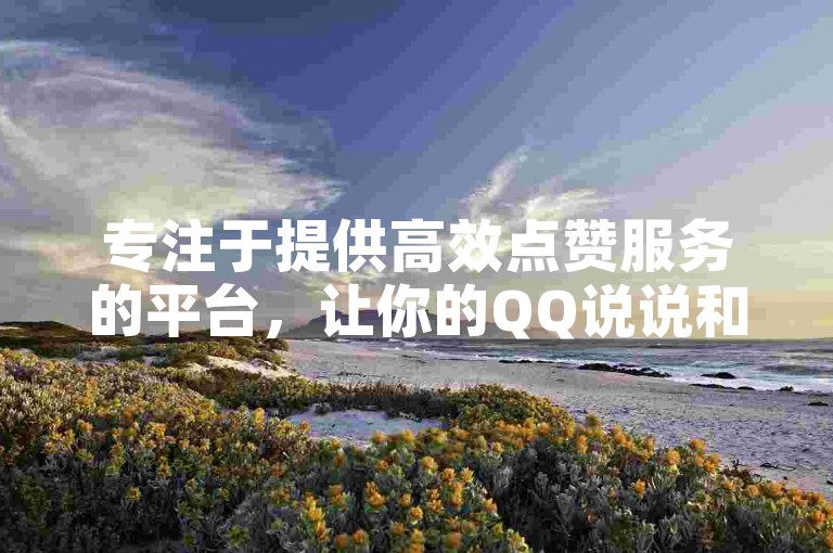 专注于提供高效点赞服务的平台，让你的QQ说说和快手视频获得更多关注 - 仅需一元，即可享受100次真实点赞。