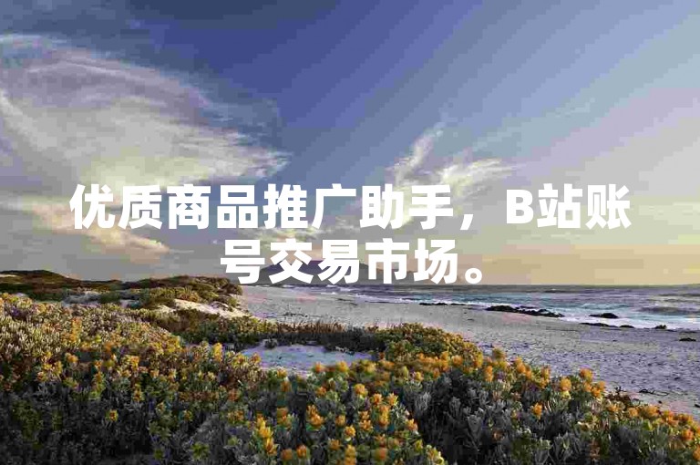 优质商品推广助手，B站账号交易市场。