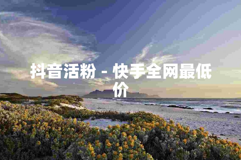 抖音活粉 - 快手全网最低价