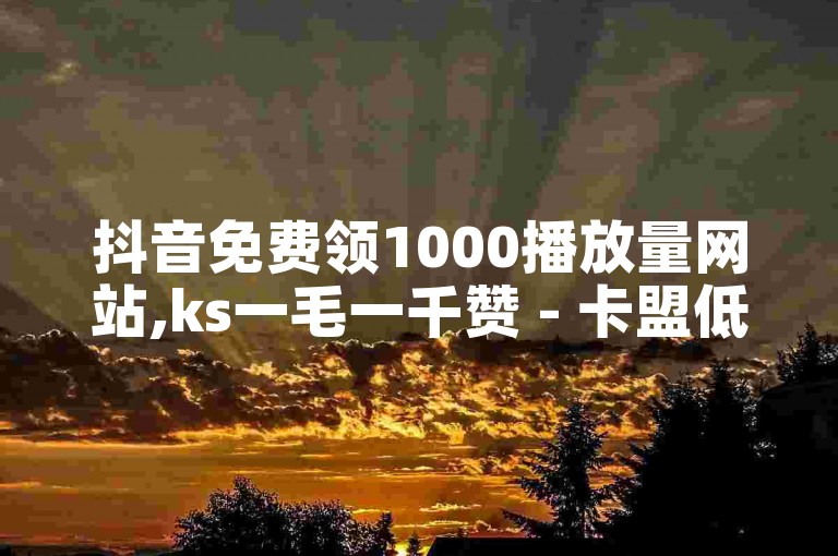 抖音免费领1000播放量网站,ks一毛一千赞 - 卡盟低价自助下单秒到 - 抖币充值1:10