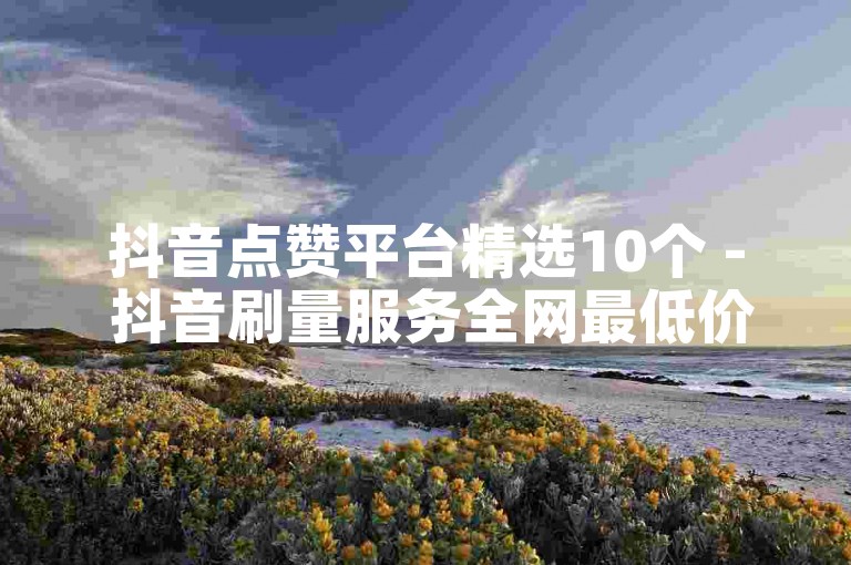 抖音点赞平台精选10个 - 抖音刷量服务全网最低价微信支付