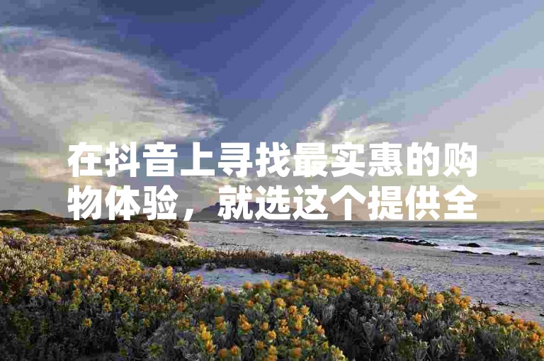在抖音上寻找最实惠的购物体验，就选这个提供全网最低价下单服务的专属平台。