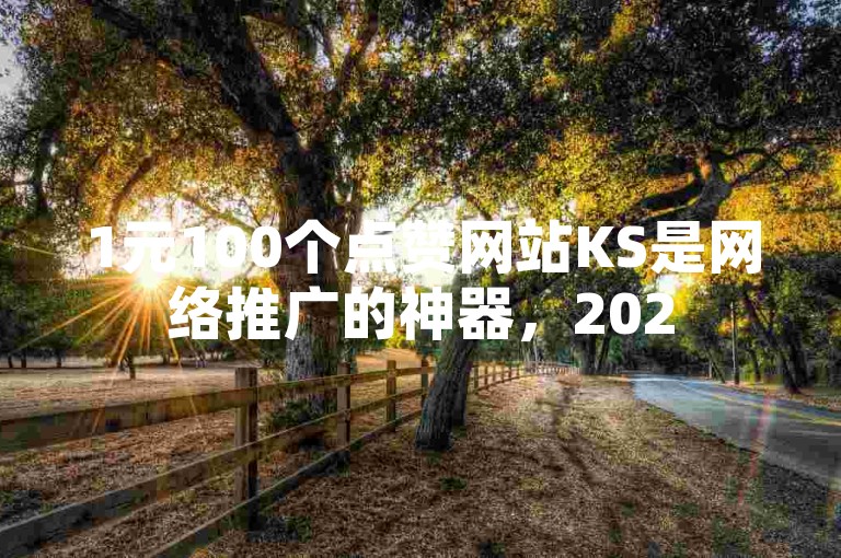 1元100个点赞网站KS是网络推广的神器，2025年必备技能！