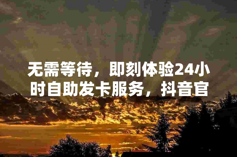 无需等待，即刻体验24小时自助发卡服务，抖音官方充值通道，享受DY极速完播下单的便捷，助您qq空间访客量轻松破万。