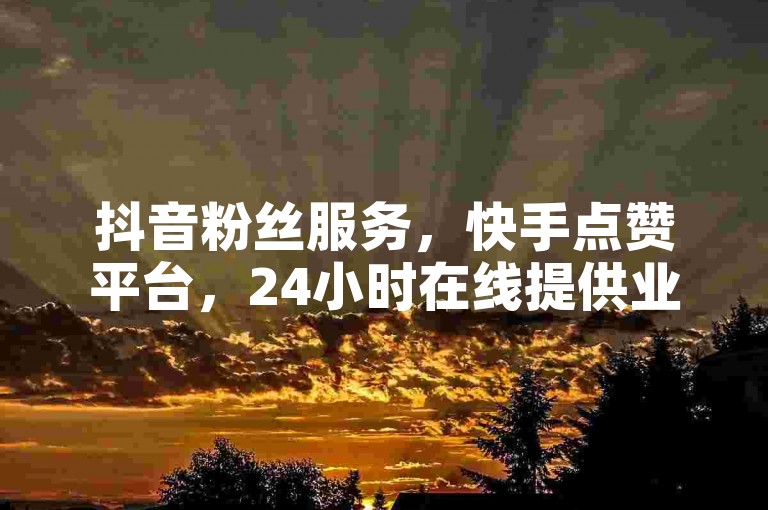 抖音粉丝服务，快手点赞平台，24小时在线提供业务套餐，快速安全不掉粉。