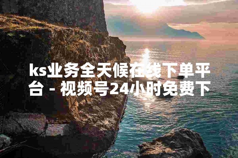 ks业务全天候在线下单平台 - 视频号24小时免费下单