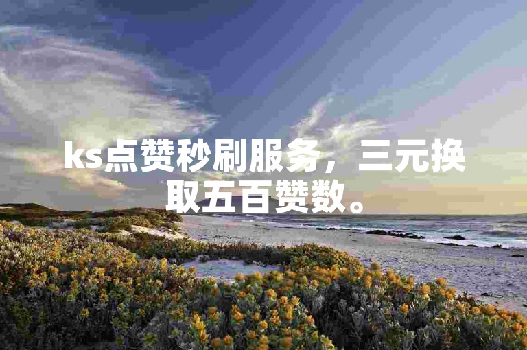 ks点赞秒刷服务，三元换取五百赞数。