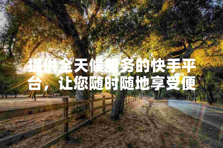 提供全天候服务的快手平台，让您随时随地享受便捷的在线下单体验，无论是视频双击还是点赞服务，都能在这里轻松完成。