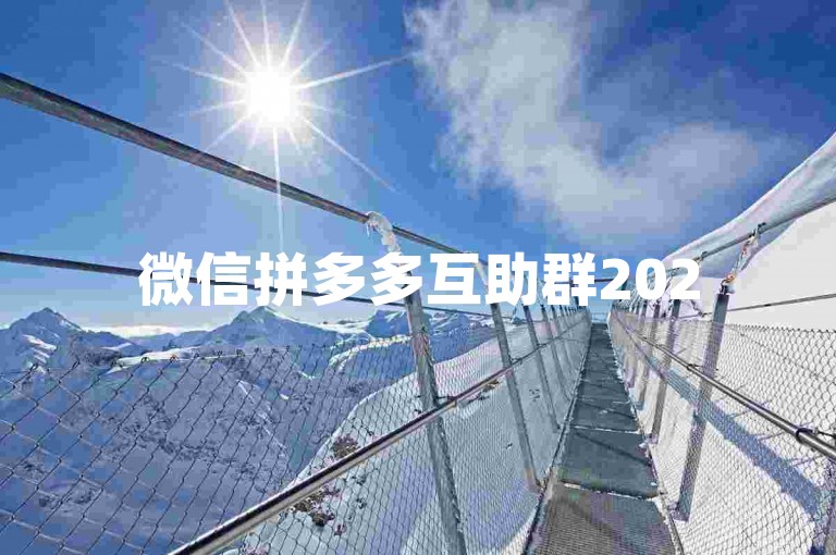微信拼多多互助群2025{多多助力}
