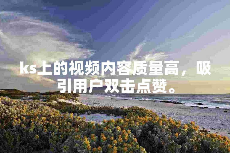 ks上的视频内容质量高，吸引用户双击点赞。