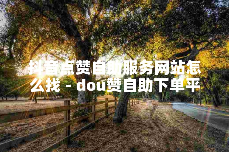 抖音点赞自助服务网站怎么找 - dou赞自助下单平台小李