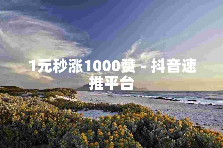 1元秒涨1000赞 - 抖音速推平台