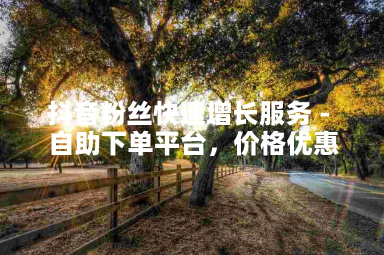 抖音粉丝快速增长服务 - 自助下单平台，价格优惠。