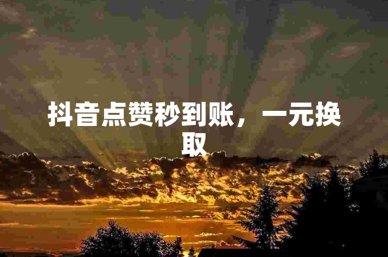 抖音点赞秒到账，一元换取5000赞。