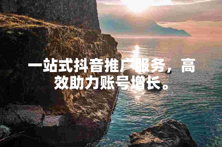 一站式抖音推广服务，高效助力账号增长。