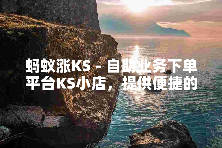 蚂蚁涨KS - 自助业务下单平台KS小店，提供便捷的在线服务体验。