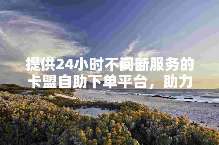 提供24小时不间断服务的卡盟自助下单平台，助力您的粉丝数量快速增长。