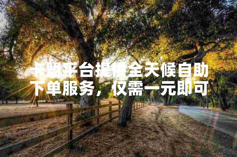 卡盟平台提供全天候自助下单服务，仅需一元即可获得100个赞，轻松刷快手点赞。
