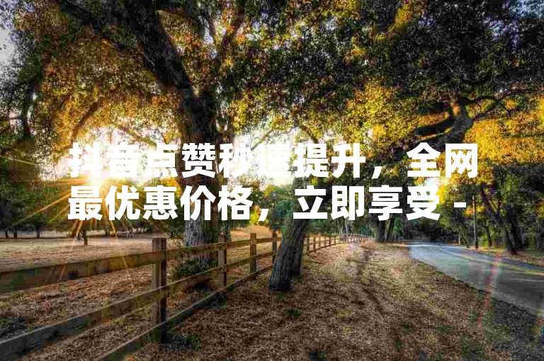 抖音点赞秒速提升，全网最优惠价格，立即享受 - 全天候自助服务，快速响应。
