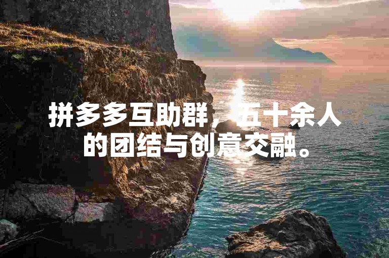 拼多多互助群，五十余人的团结与创意交融。