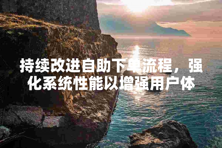 持续改进自助下单流程，强化系统性能以增强用户体验。