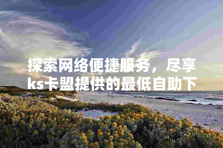 探索网络便捷服务，尽享ks卡盟提供的最低自助下单体验，支持微信支付，让dy赞在线获取变得简单又经济。