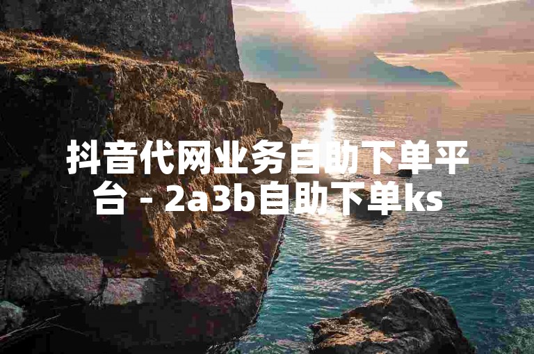 抖音代网业务自助下单平台 - 2a3b自助下单ks