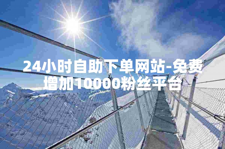 24小时自助下单网站-免费增加10000粉丝平台