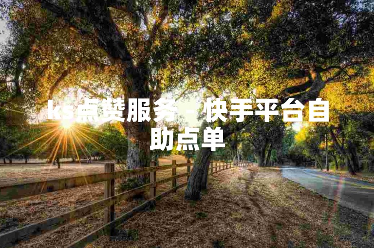 ks点赞服务 - 快手平台自助点单