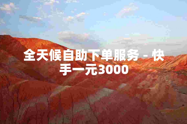 全天候自助下单服务 - 快手一元3000