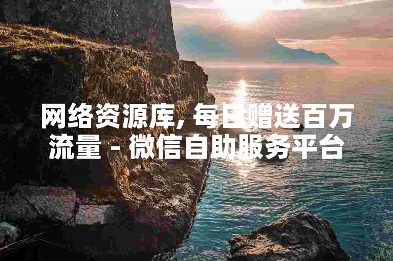 网络资源库, 每日赠送百万流量 - 微信自助服务平台价格最优 - 抖音点赞平台全天候自动服务