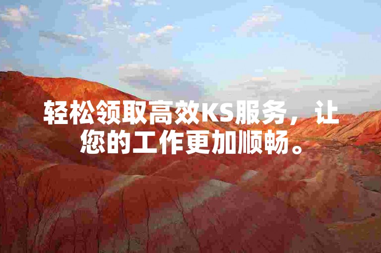 轻松领取高效KS服务，让您的工作更加顺畅。
