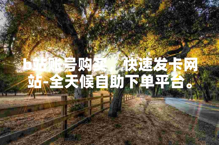 b站账号购买，快速发卡网站-全天候自助下单平台。