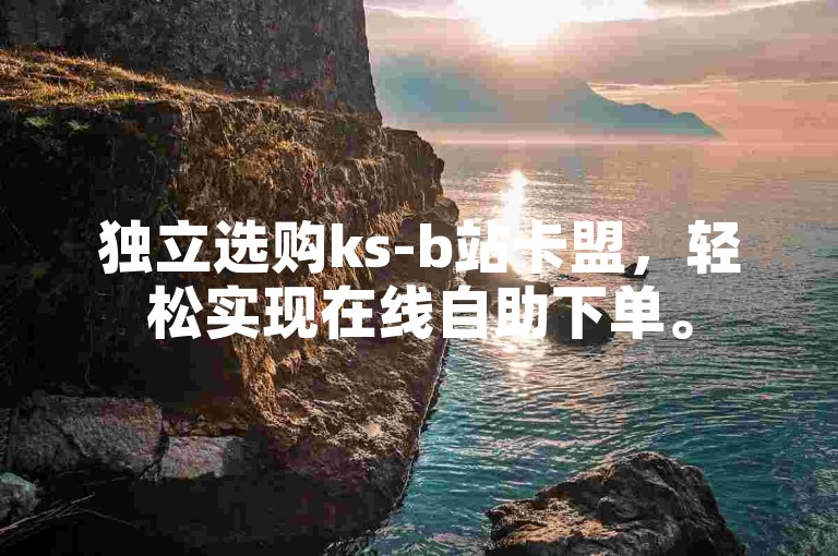 独立选购ks-b站卡盟，轻松实现在线自助下单。