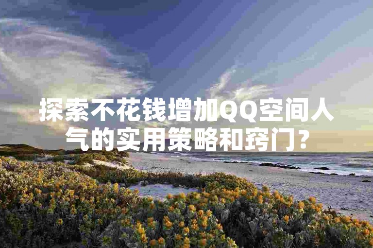 探索不花钱增加QQ空间人气的实用策略和窍门？