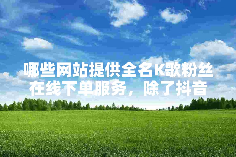 哪些网站提供全名K歌粉丝在线下单服务，除了抖音评论自助下单平台？