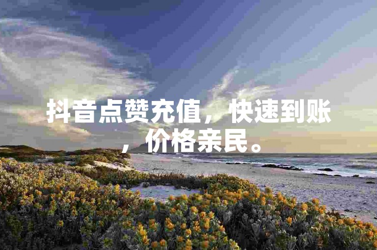 抖音点赞充值，快速到账，价格亲民。