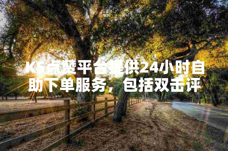 KS点赞平台提供24小时自助下单服务，包括双击评论等，是一个低价的自助平台。