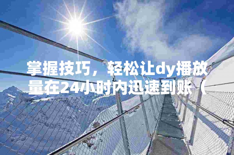 掌握技巧，轻松让dy播放量在24小时内迅速到账（揭秘dy播放量快速到账的秘诀）。
