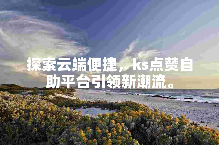 探索云端便捷，ks点赞自助平台引领新潮流。