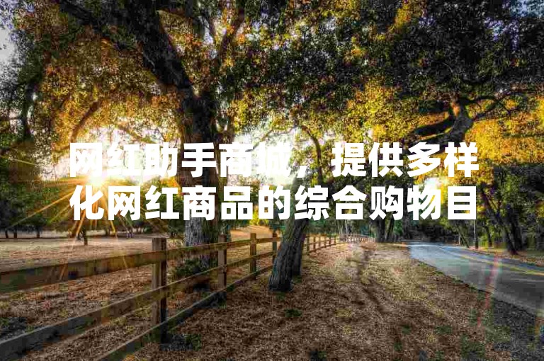 网红助手商城，提供多样化网红商品的综合购物目的地。