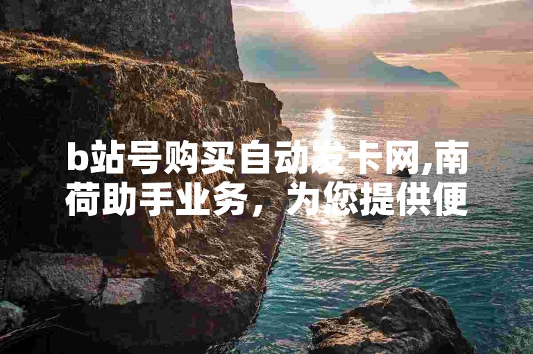 b站号购买自动发卡网,南荷助手业务，为您提供便捷的账号交易服务。