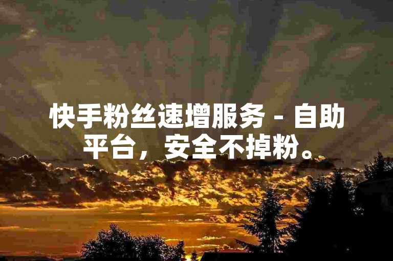 快手粉丝速增服务 - 自助平台，安全不掉粉。
