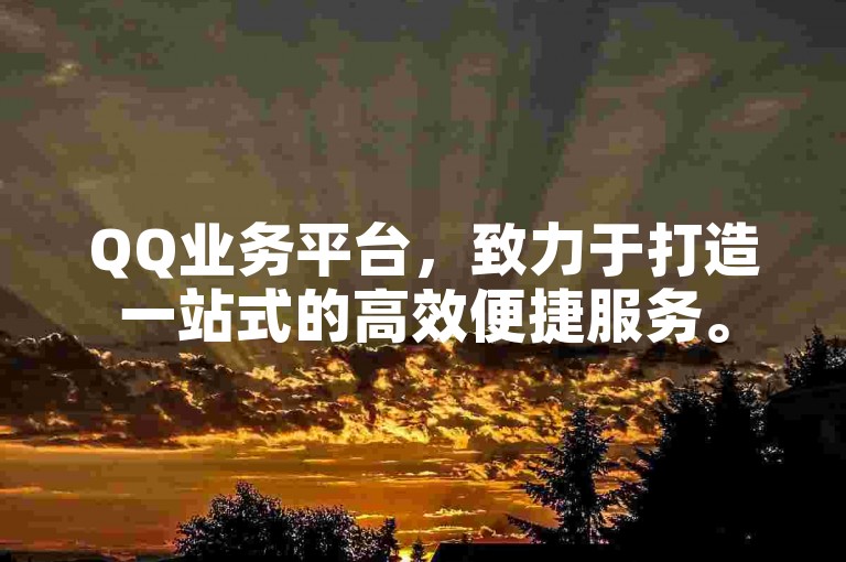 QQ业务平台，致力于打造一站式的高效便捷服务。